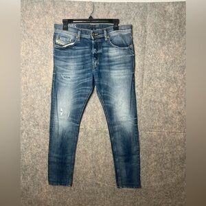 DIESEL TEPPHAR Men Size 31 Stretch Slim Straight‎ Medium Wash Denim Jeans